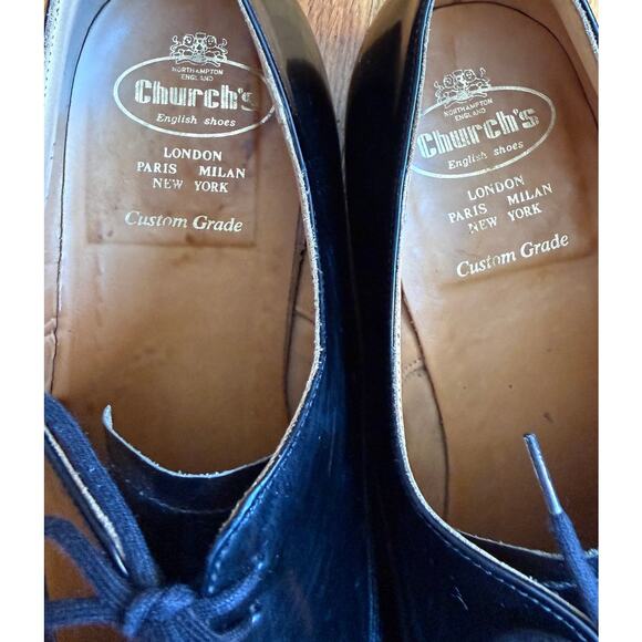 Church\'s Black Patent Leather Dubai Oxfords